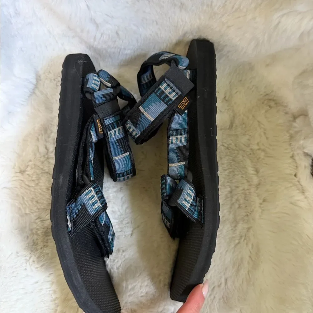 NEW TEVA Original Universal Peaks Blue Strappy Outdoor Sandal 10